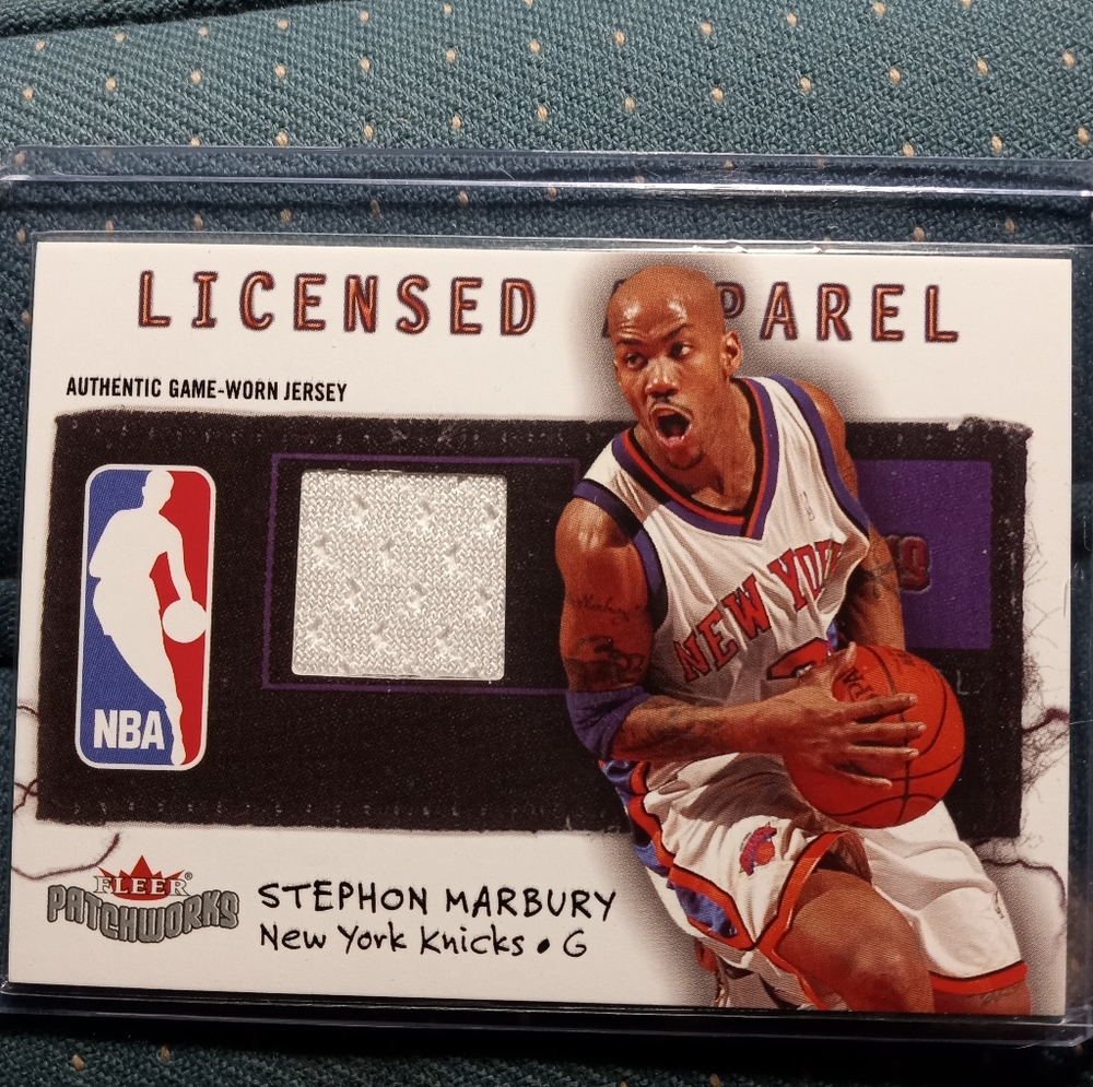 Stephon Marbury Game Worn Jersey Card
